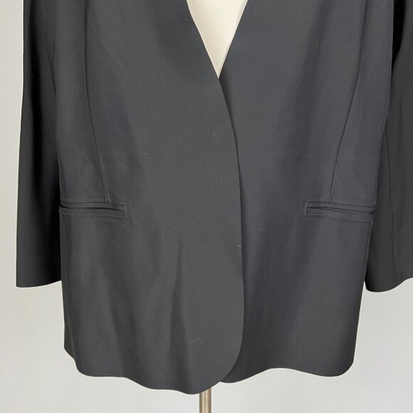 Athleta Womens Plus Avenues Blazer Jacket Black Euroluxe Stretch size 22 - Picture 7 of 16